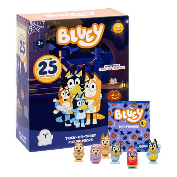 25-Count 1" Bluey Halloween Trick-or-Treat Mini Figures