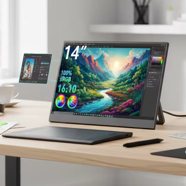 14" Wuawe Portable FHD 25ms IPS Monitor