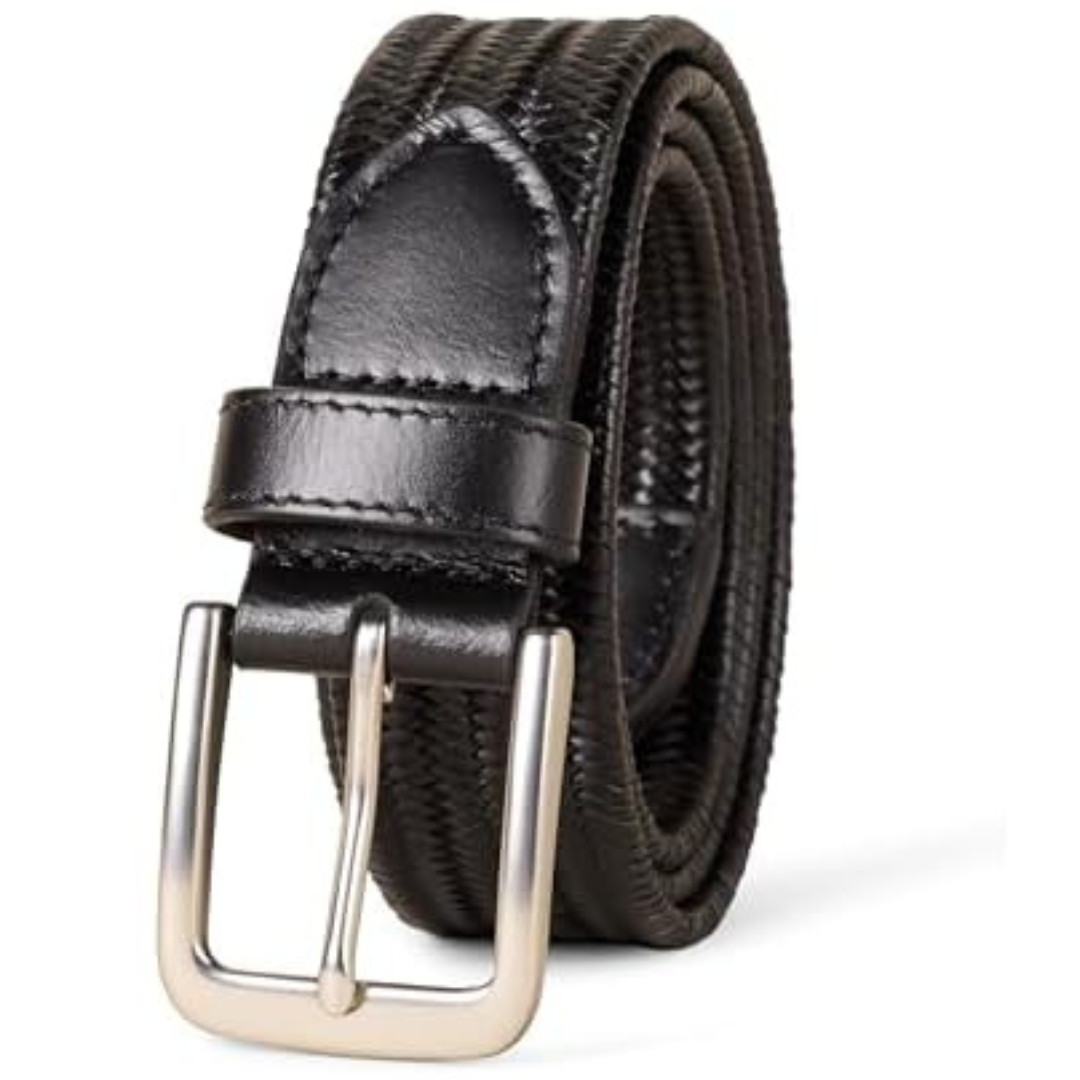Amazon Essentials Men's Tubular Stretch Weave Belt (2 Colors)