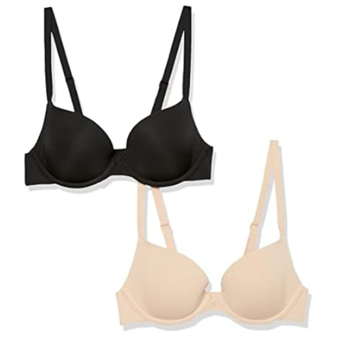 2-Pack Women's Lightly Lined Deep Plunge Bras