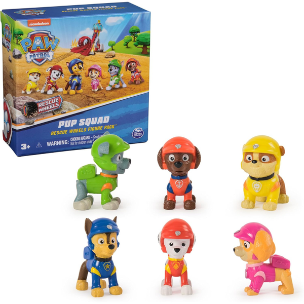 6-Pack Paw Patrol Pup Squad Action Figure Gift Set