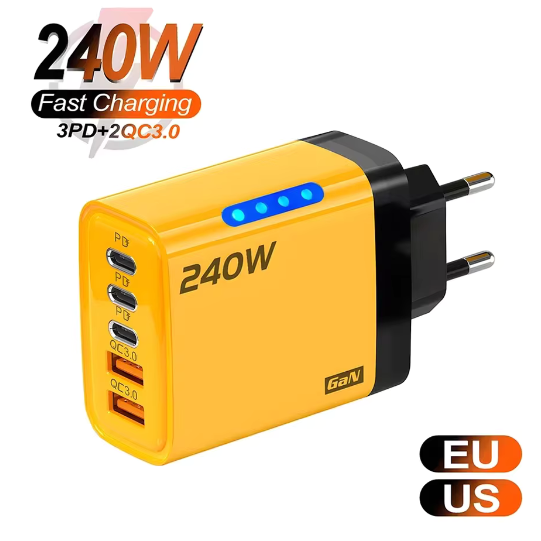 5 Ports 3.0 Type C USB PD Quick Charger