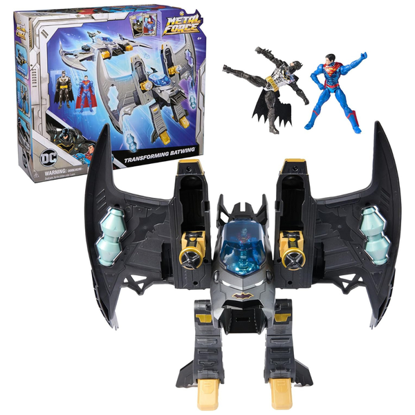 DC Comics Metal Force Transforming Batwing 2-in-1 Playset with Figures