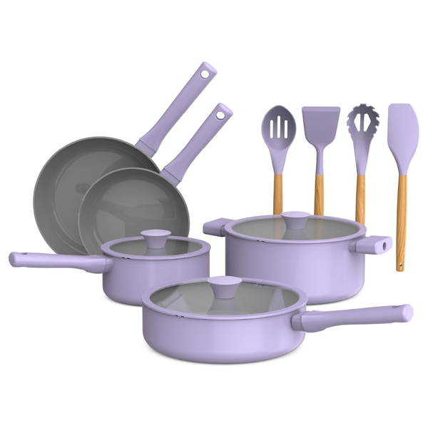 So Yummy by bella 12 Piece Cookware Set with EverGood Ceramic Nonstick Coating