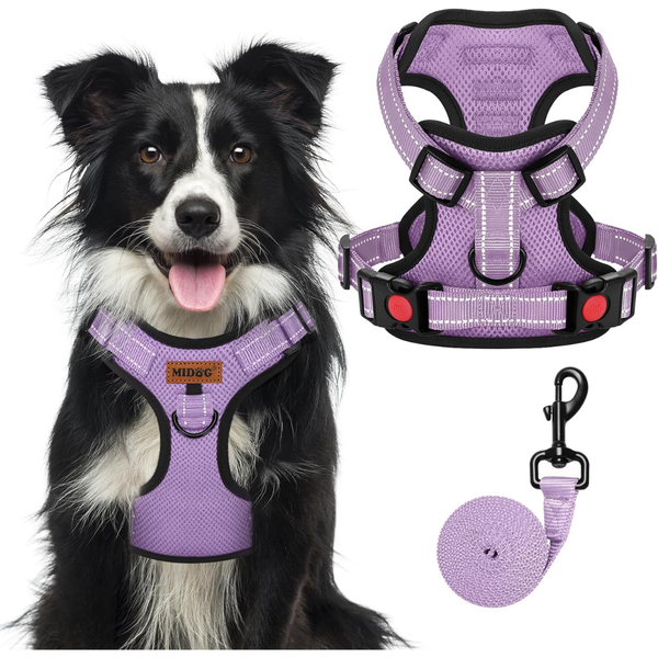 Midog Adjustable & Reflective No-Pull Pet Harness