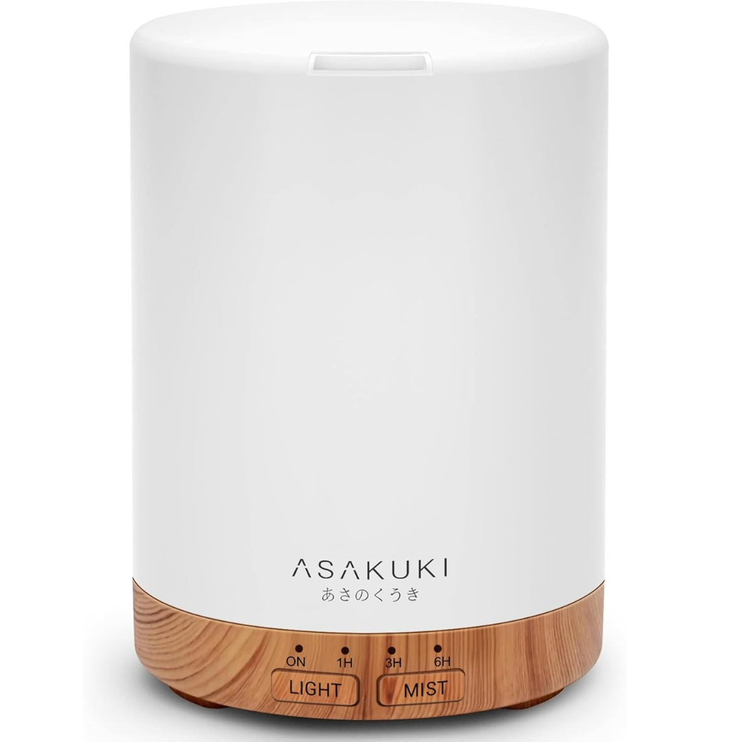 Asakuki 300ML Quiet 5-in-1 Premium Humidifier & Essential Oil Diffuser