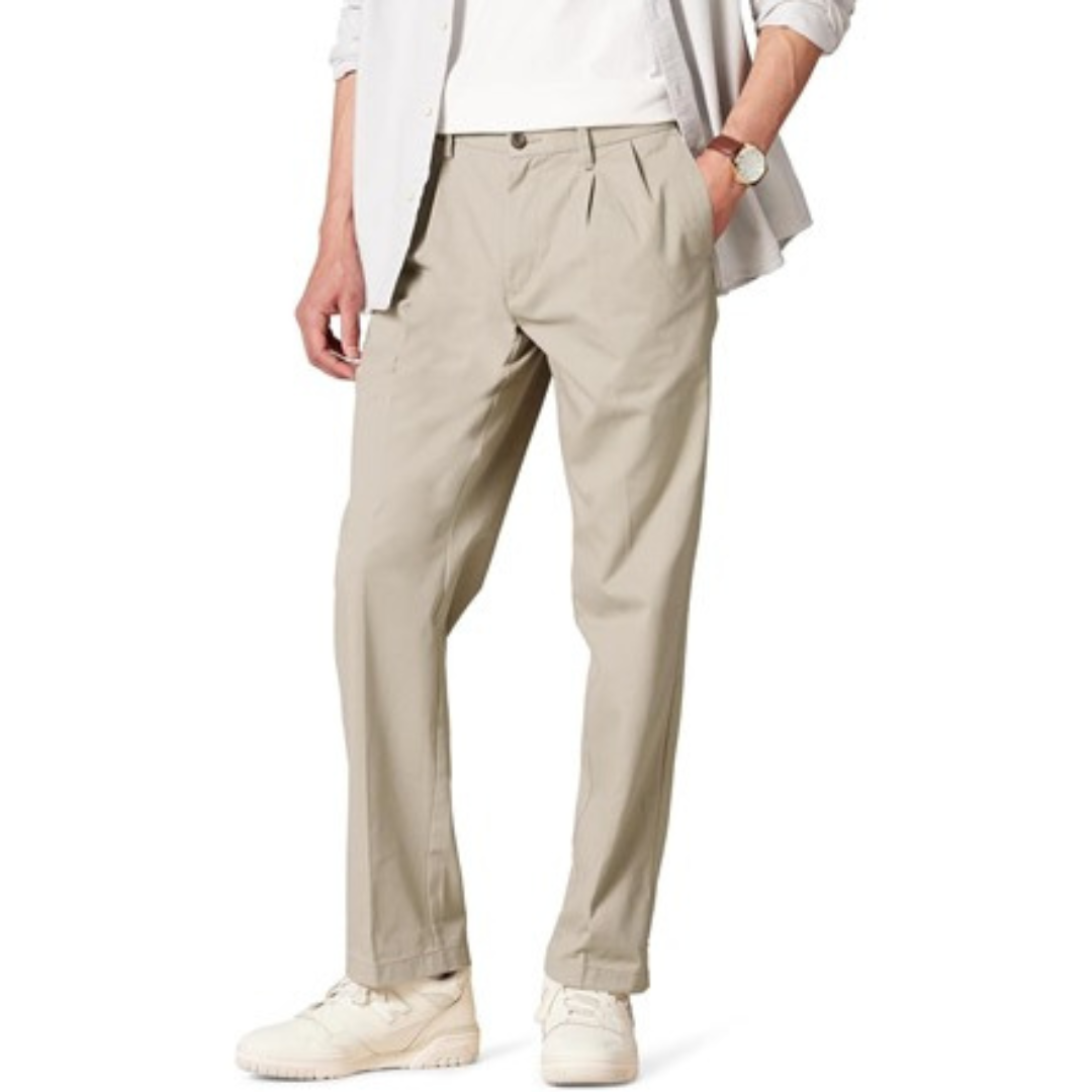 3-Count Amazon Essentials Men's Classic-Fit Pleated Chino Pant