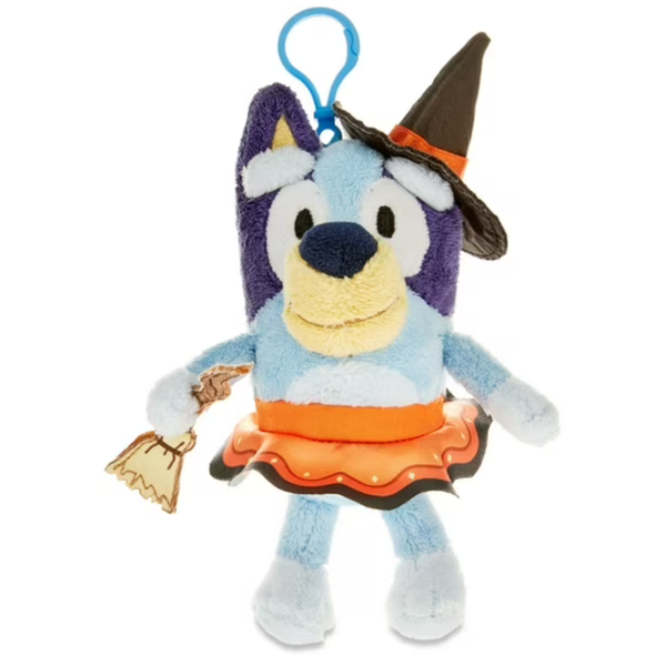Bluey 6.5" x 3" Witch Plush Halloween Backpack Clip