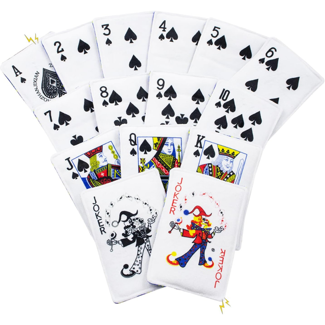 15-Piece Plush Interactive Funny Poker Dog Toys