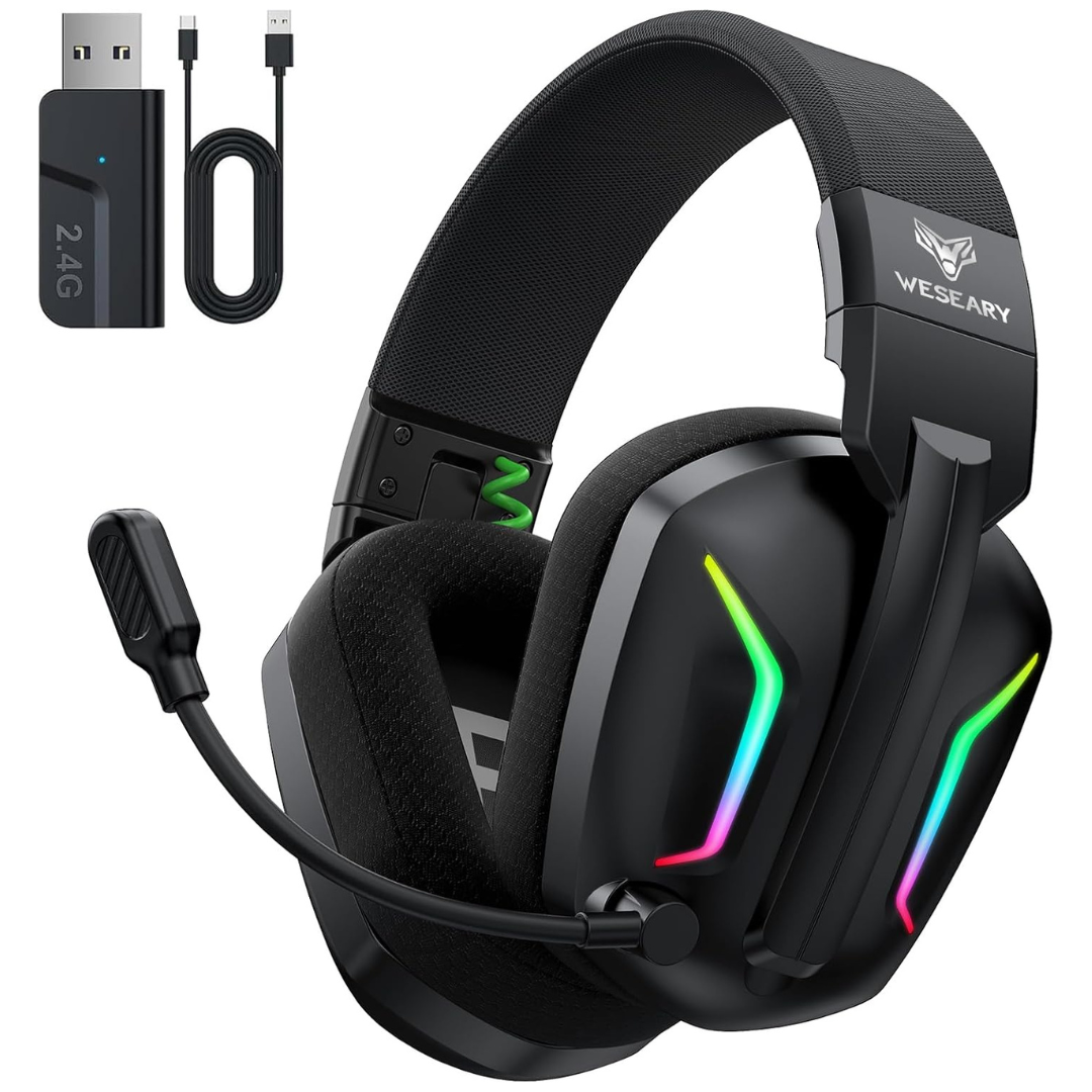 Weseary 2.4GHz Wireless Gaming Headset with Microphone