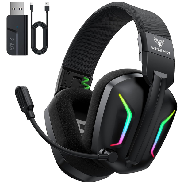 Weseary 2.4GHz Wireless Gaming Headset with Microphone