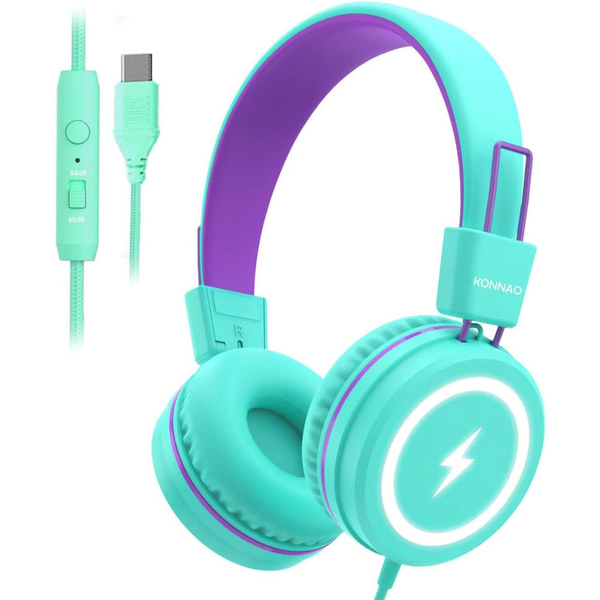 Kids Foldable USB Type C Wired On Ear Headphone