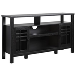 58" Walker Edison Glass Door Storage Sideboard with Adjustable Shelf