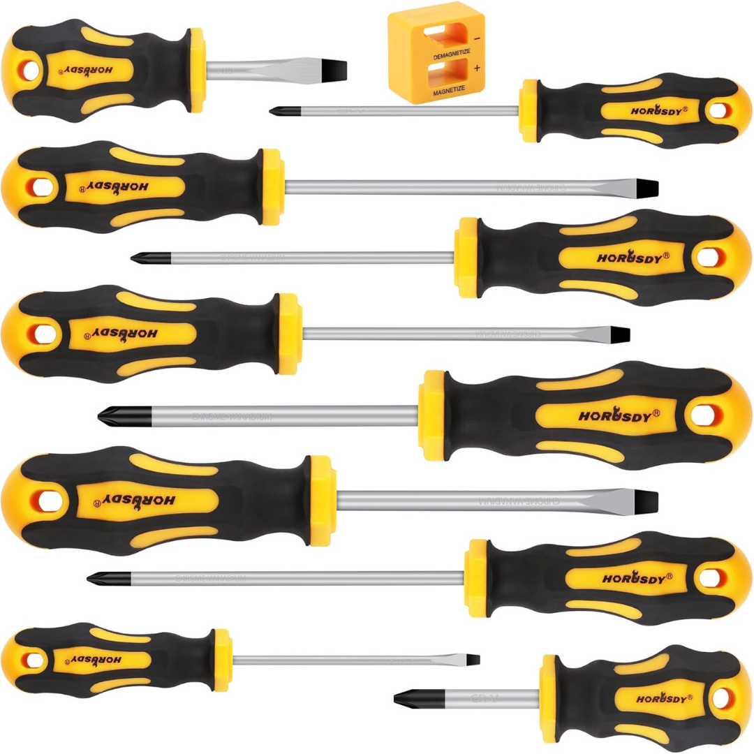 11-Piece Horusdy Magnetic Screw Driver Set