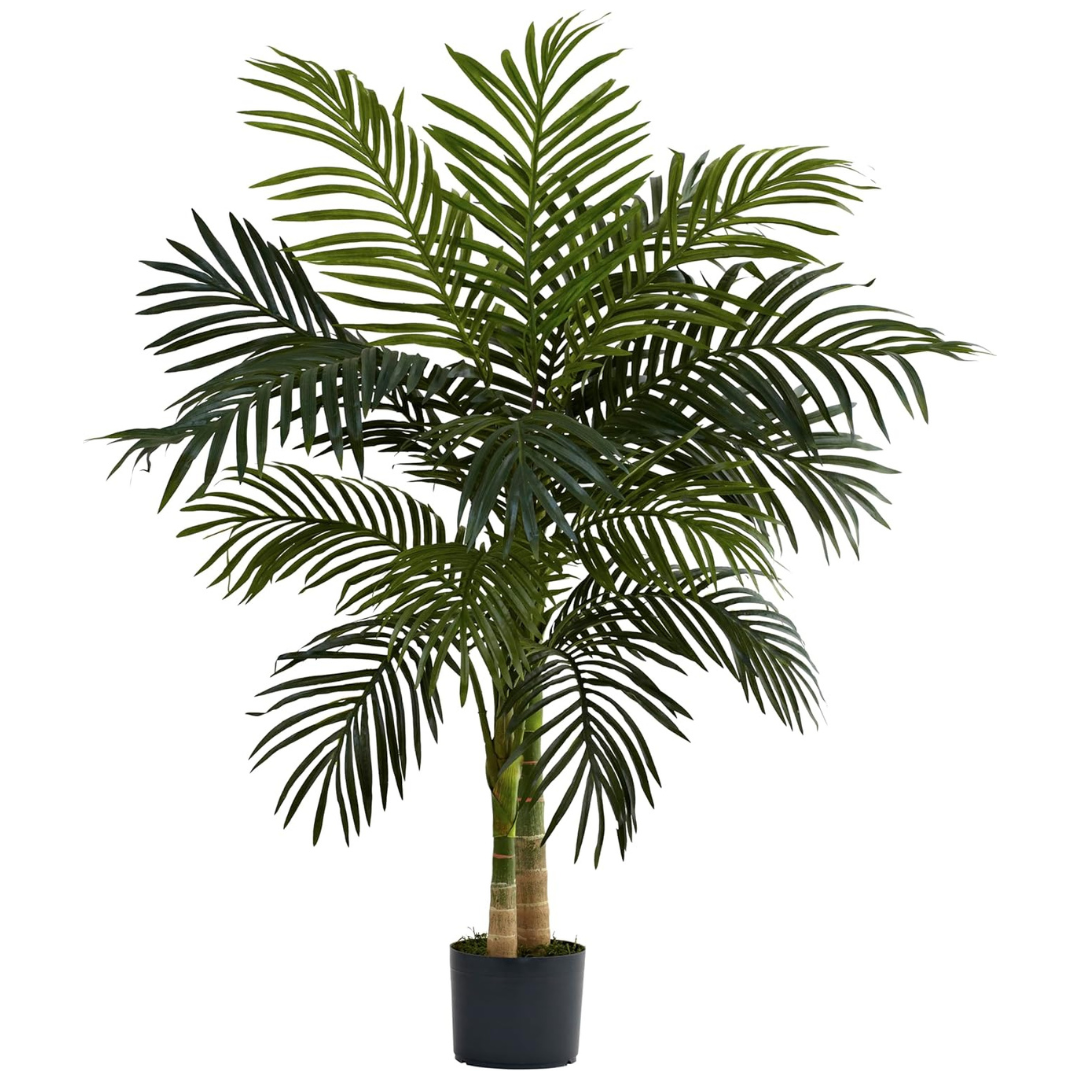 4ft Nearly Natural Golden Cane Palm Artificial Tree
