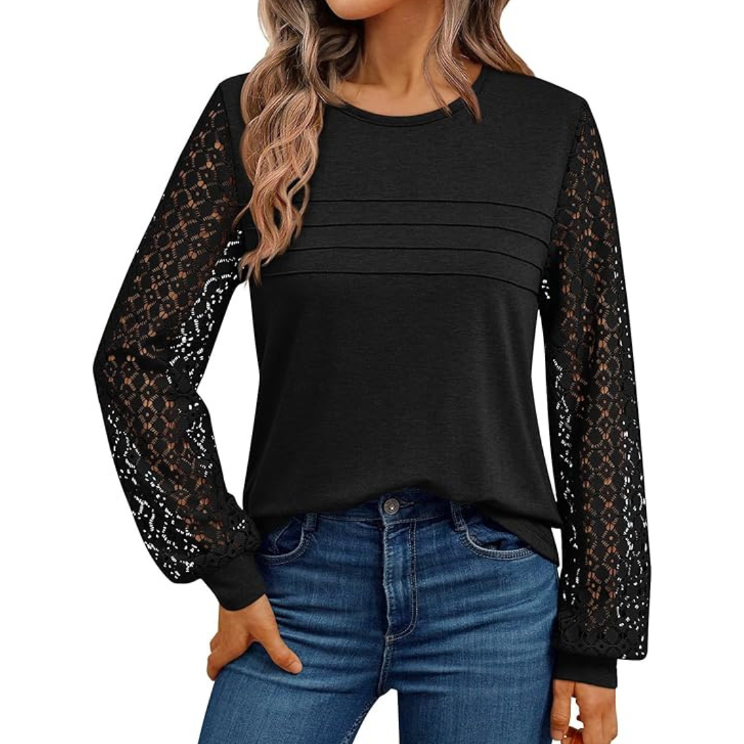 Automet Women's Long Sleeve Dressy Casual Top