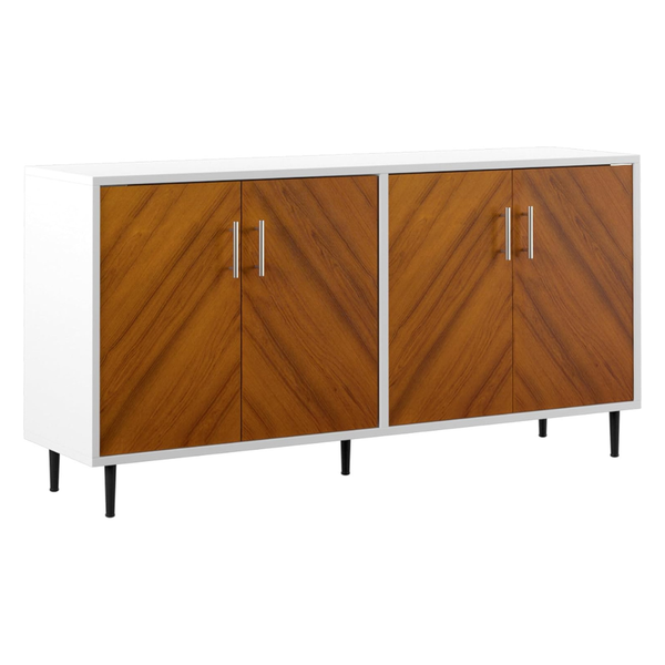 58" Walker Edison Fehr Modern 4 Door Bookmatch Buffet