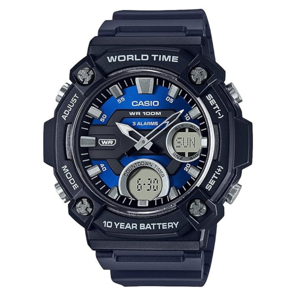 Casio Men's Heavy Duty Analog-Digital World Time Watch