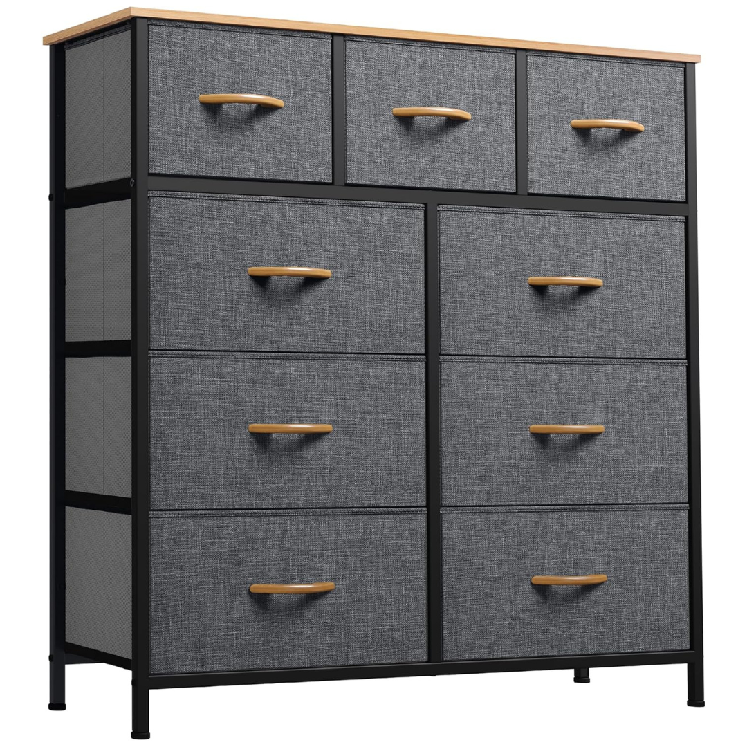 39" Yitahome Modern Fabric Dresser With 9 Drawers