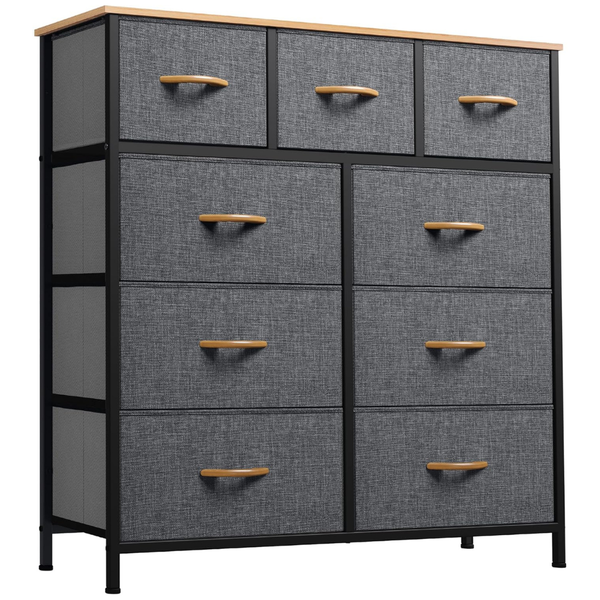 39" Yitahome Modern Fabric Dresser With 9 Drawers