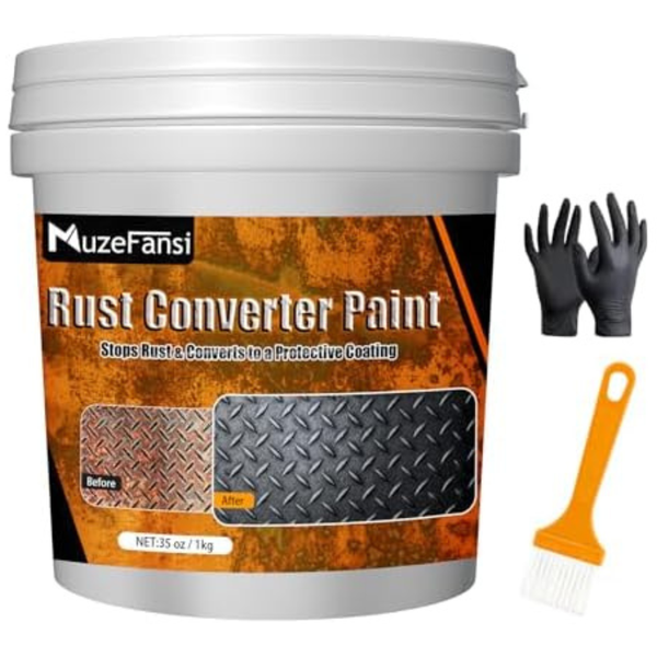 MuzeFansi 2-In-1 Rust Converter & Metal Primer, 34.9 Oz