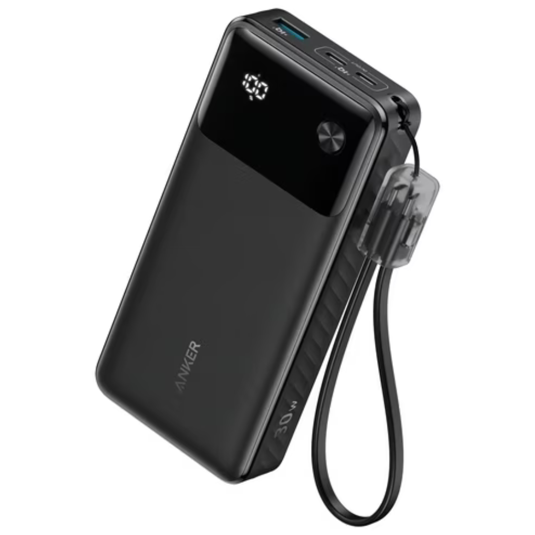 Anker 20,000mAh 30W 3-Port Portable Power Bank With Digital Screen