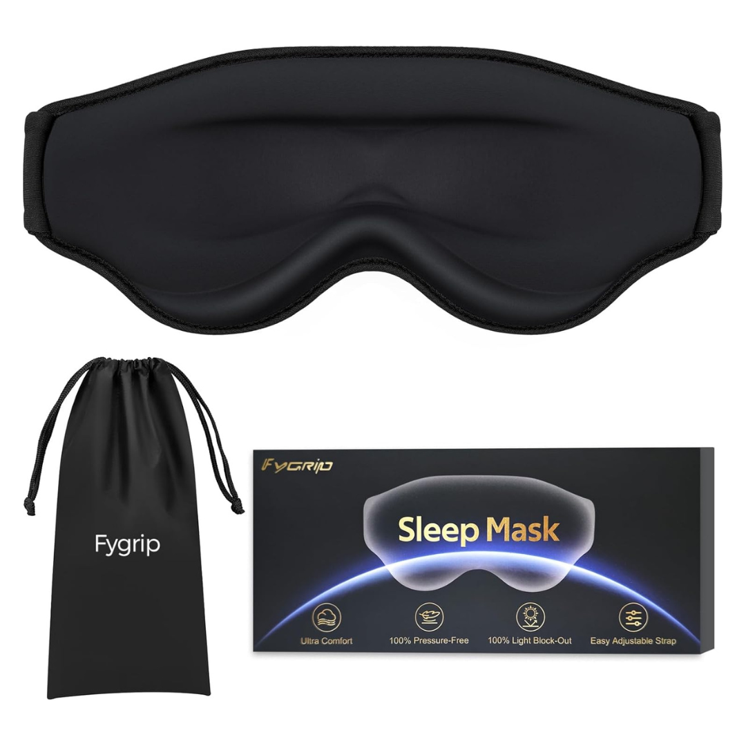 Unisex 3D Cooling Blackout Sleep Mask W/Adjustable Strap