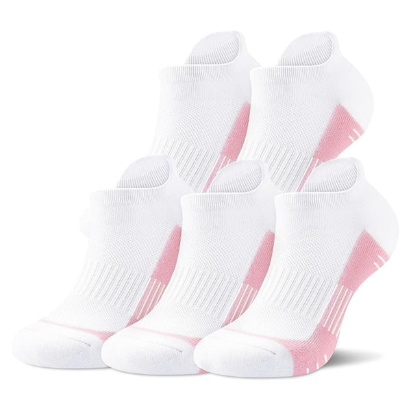 5-Pair Women's Low Cut Thick Cushioned Ankle Socks (Various)