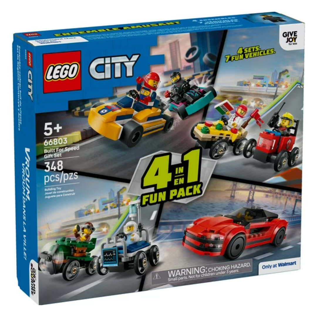 4-Games-in-1 LEGO City Built For Speed Gift Set (66803)