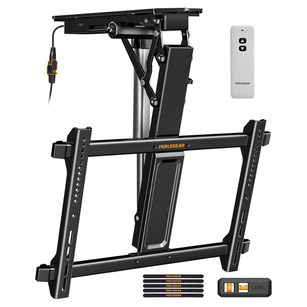 Perlegear Electric Ceiling TV Mount with Remote