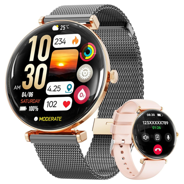 Women's 1.43" Micro-Spherical AMOLED Fitness Tracker Smart Watch