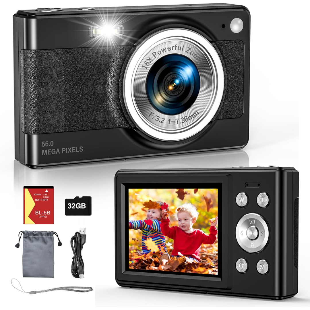 Platstudy B17 56MP Full HD 1080p Digital Camera