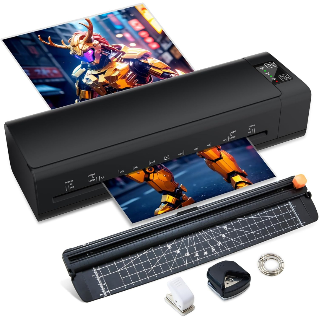A3 13" 9-in-1 Thermal Hot & Cold Laminator Machine
