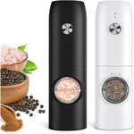 2-Pack Frtonyi Rechargeable Automatic Salt & Pepper Mill Grinder (Various)
