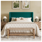 Willa Arlo Interiors Queen Size Candler Velvet Upholstered Platform Beds