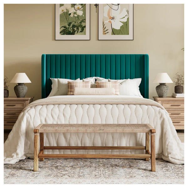 Willa Arlo Interiors Queen Size Candler Velvet Upholstered Platform Beds