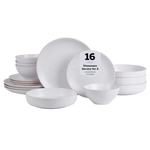 Stone Lain Lauren Modern Stoneware 16-Piece Round Dinnerware Set