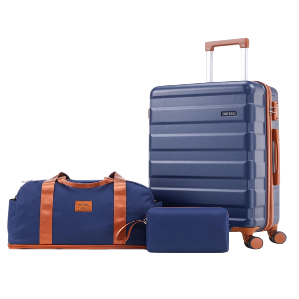 3-Piece Wheel TSA Lock ABS Carry On Luggage Sets