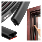 23-Ft Black Rubber Weather Stripping