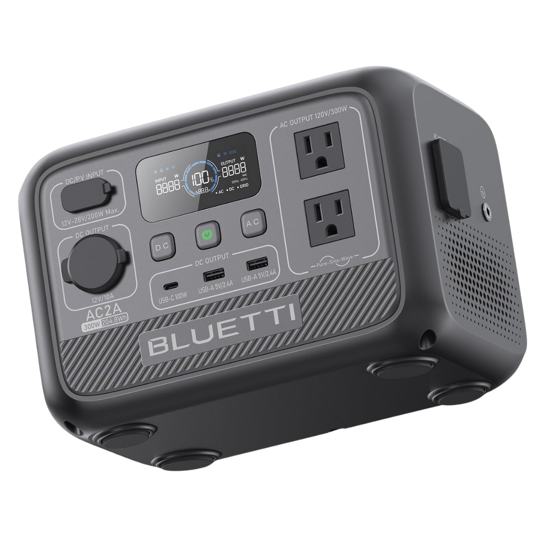 Bluetti AC2A 204Wh LiFePO4 Portable Power Station W/ 300W AC Output