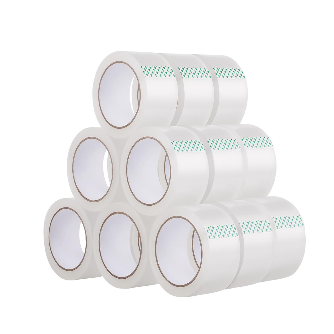 Lichamp 18 Rolls Heavy Duty Clear Packing Tape