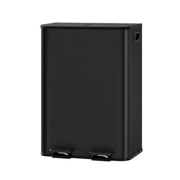 GarveeHome 2 x 8 gal Stainless Steel Double Trash Can With Lid