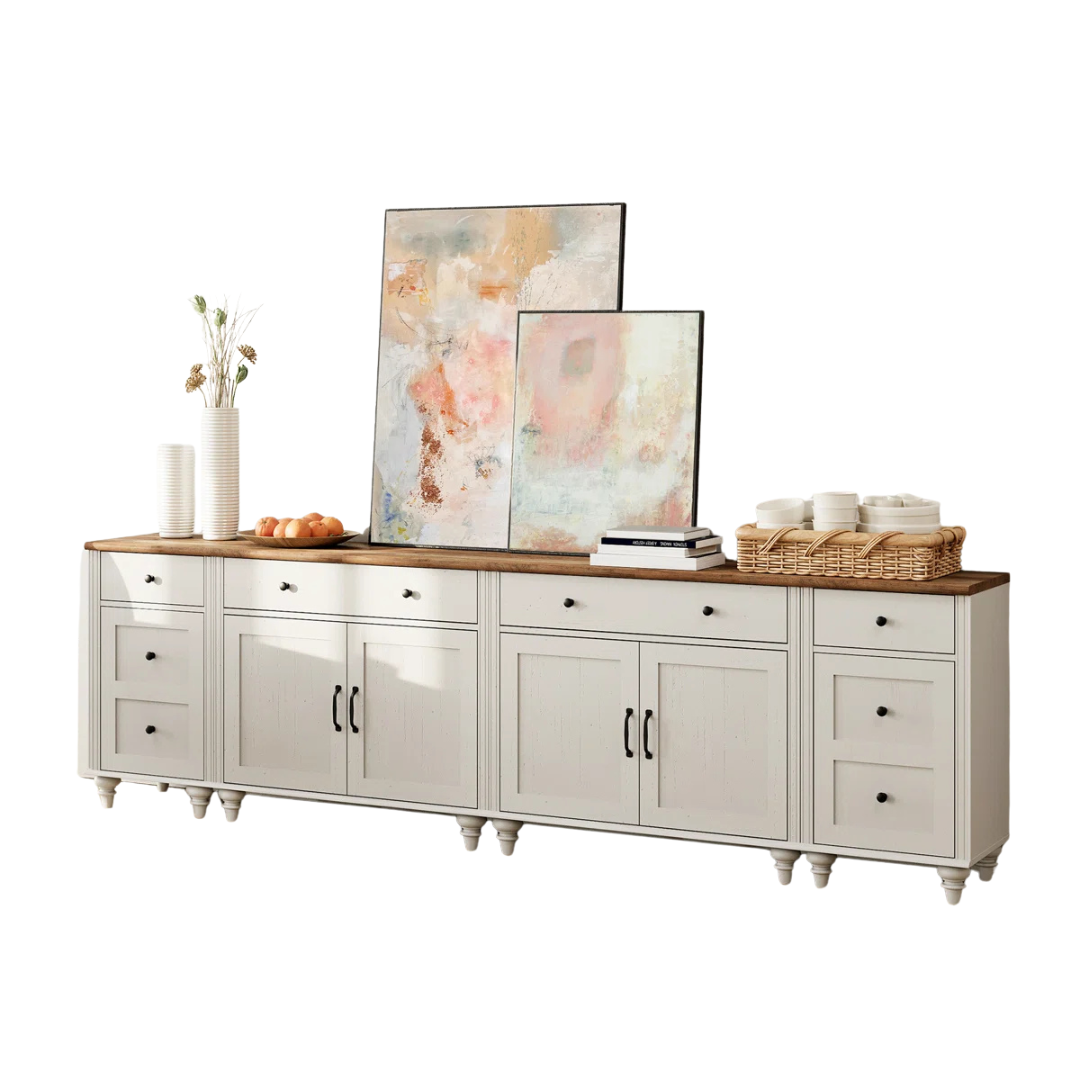 Charlton Home Scarlett Kitchen Buffet Cabinet (30.9'' H X 100.8'' W X 15.7'' D)