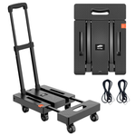 Ronlap 500lbs Heavy Duty Folding Hand Truck W/ 6 Wheels & 2 Ropes