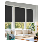 117"L x 105"W Motorized Blackout Smart Blinds With Remote