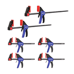 6-Pack Workpro One-Handed Bar Clamps (6" (4) And 12" (2))