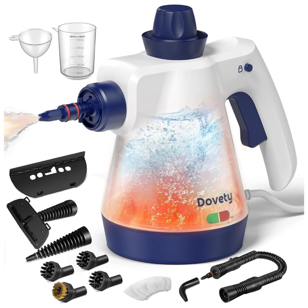 Dovety Pressurized Handheld Steam Cleaner With 12 Accessories
