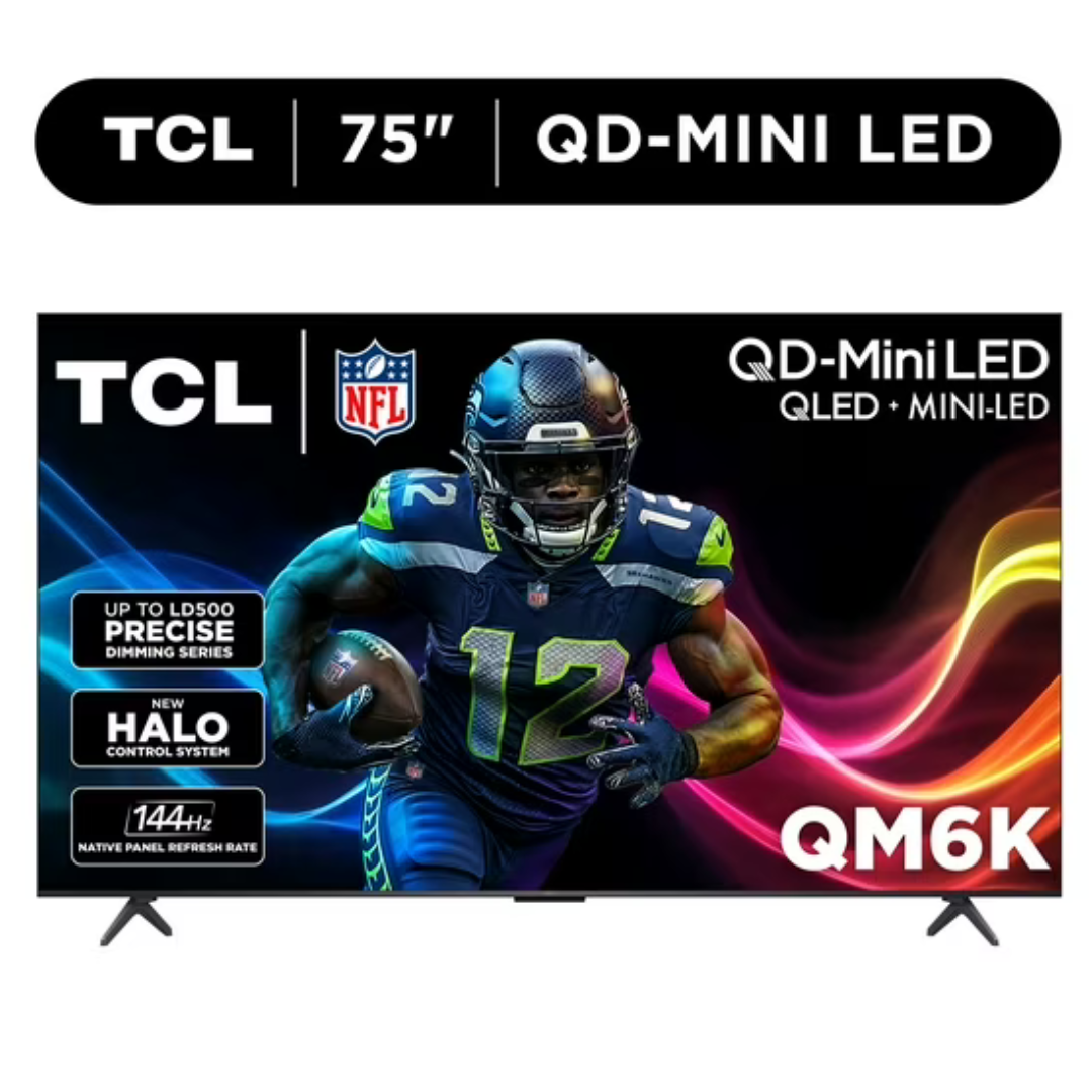 75" TCL 75QM6K 4K Ultra HD Smart QD-Mini LED Google TV