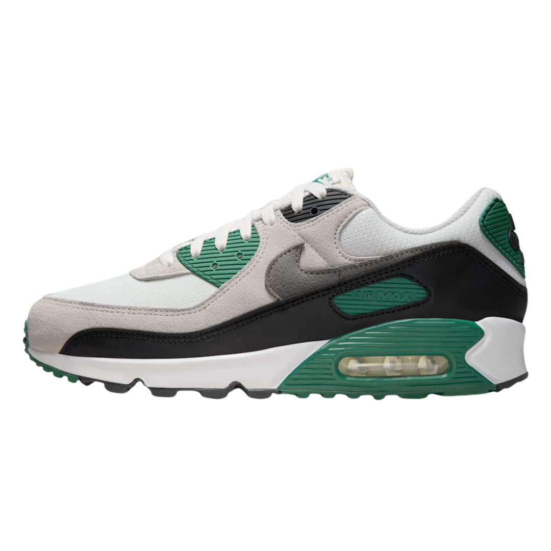 Nike Men's Air Max 90 Shoes (White/Aura/Grey/Grey)