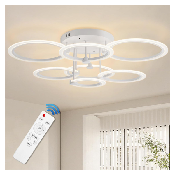 7-Ring Modern LED Flush Mount Ceiling Light